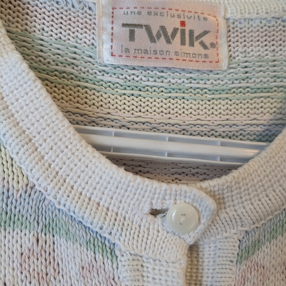 Twik VTG Knitted Pastel Button Down Sweater - Picture 3 of 5